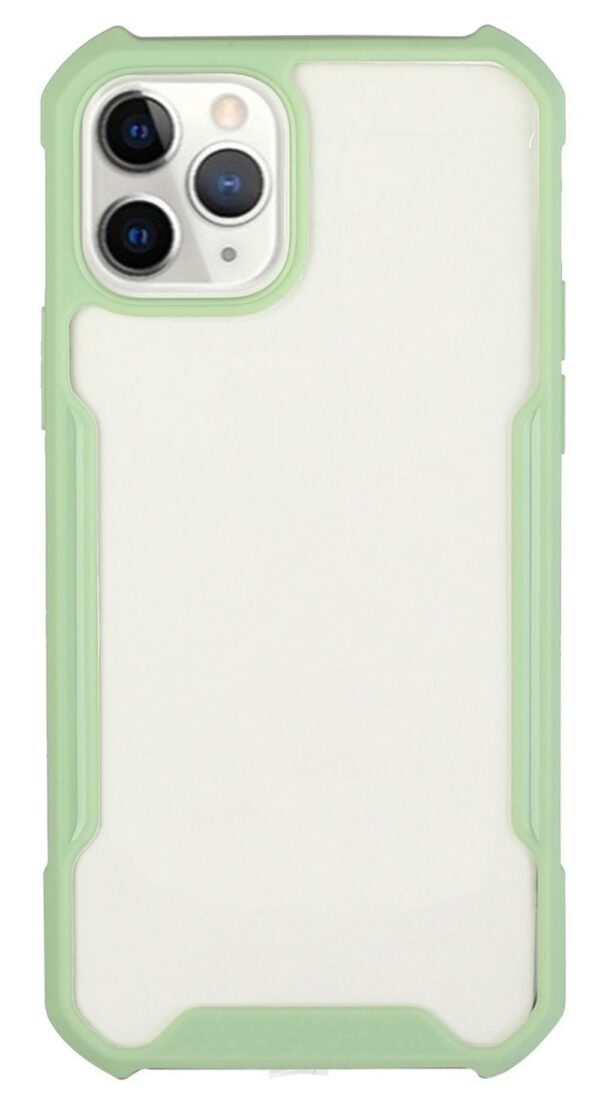 Forcell iPhone 12 mini Shockproof Θήκη Με Πλαίσιο Σιλικόνης Διάφανη - Avocado