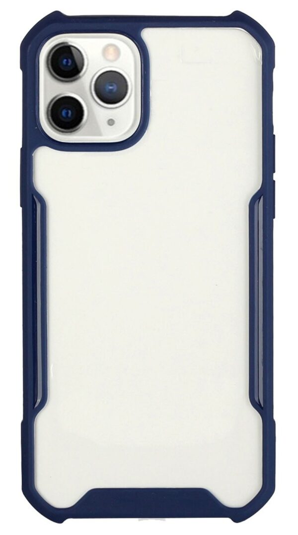 Forcell iPhone 12 Pro Max Θήκη Με Πλαίσιο Σιλικόνης Διάφανη - Blue