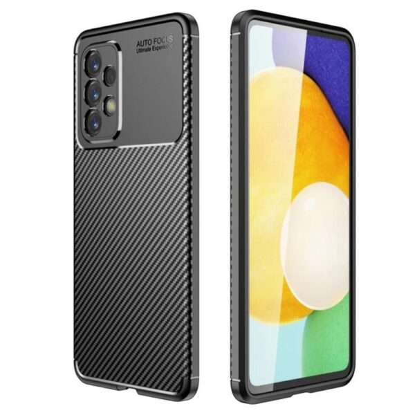 Forcell Samsung Galaxy A33 5G Brushed Carbon Fiber Θήκη Σιλικόνης - Black
