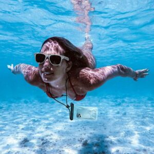 Αδιάβροχη Θήκη Baseus Transparent Waterproof Bag έως 7.2" Μπλε