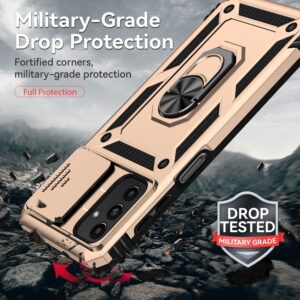 Samsung Galaxy A13 4G Θήκη Χρυσή Με Σταντ Sliding Camshield Holder Phone Case Gold