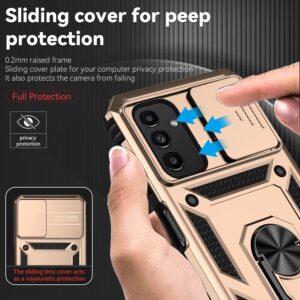 Samsung Galaxy A13 4G Θήκη Χρυσή Με Σταντ Sliding Camshield Holder Phone Case Gold