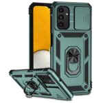 Samsung Galaxy A13 4G Θήκη Σκούρο Πράσινη Με Σταντ Sliding Camshield Holder Phone Case Dark Green