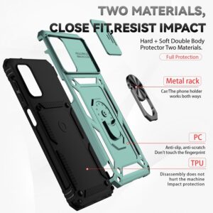 Samsung Galaxy A13 4G Θήκη Σκούρο Πράσινη Με Σταντ Sliding Camshield Holder Phone Case Dark Green