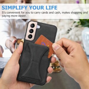 Samsung Galaxy S22 Plus 5G Θήκη Μαύρη Ultra-thin Shockproof Phone Case with Holder Black