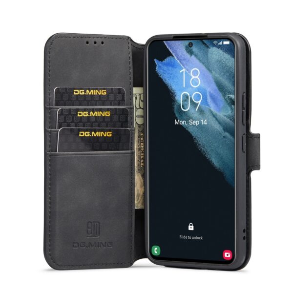 Samsung Galaxy S22 Plus 5G Θήκη Βιβλίο Μαύρο DG.MING Retro Oil Side Horizontal Flip Case Black