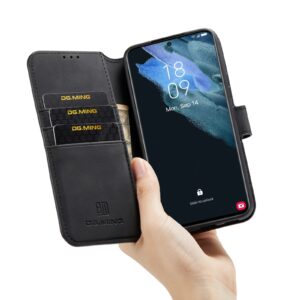 Samsung Galaxy S22 Plus 5G Θήκη Βιβλίο Μαύρο DG.MING Retro Oil Side Horizontal Flip Case Black