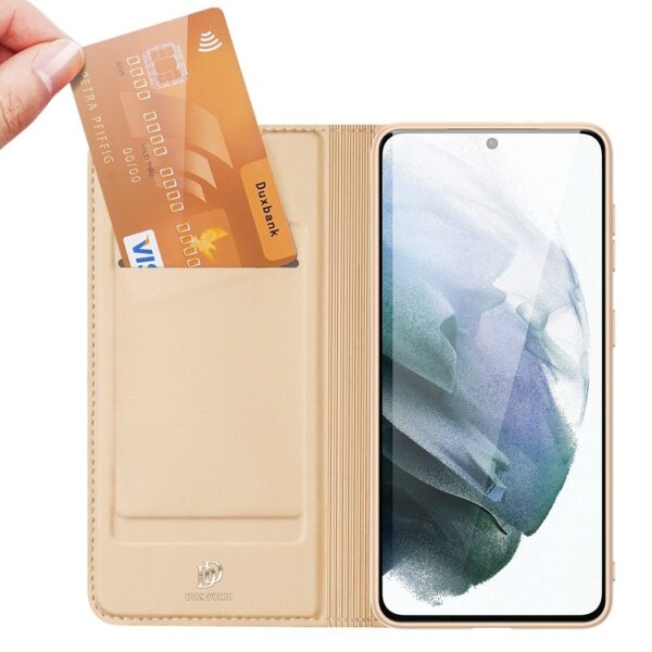 Samsung Galaxy S21 FE 5G Θήκη Βιβλίο Χρυσό Dux Ducis Skin Pro Book Case Gold