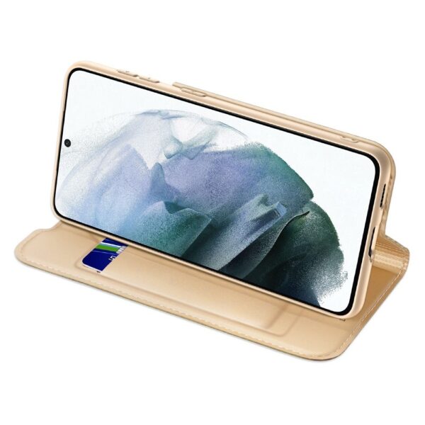 Samsung Galaxy S21 FE 5G Θήκη Βιβλίο Χρυσό Dux Ducis Skin Pro Book Case Gold