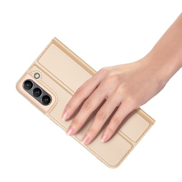 Samsung Galaxy S21 FE 5G Θήκη Βιβλίο Χρυσό Dux Ducis Skin Pro Book Case Gold