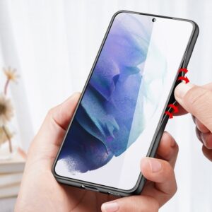 Samsung Galaxy S22 Plus 5G Θήκη Απαλό Μπλε με Πλαίσιο Σιλικόνης και Επένδυση από Ύφασμα DUX DUCIS Fino Series PU + TPU Phone