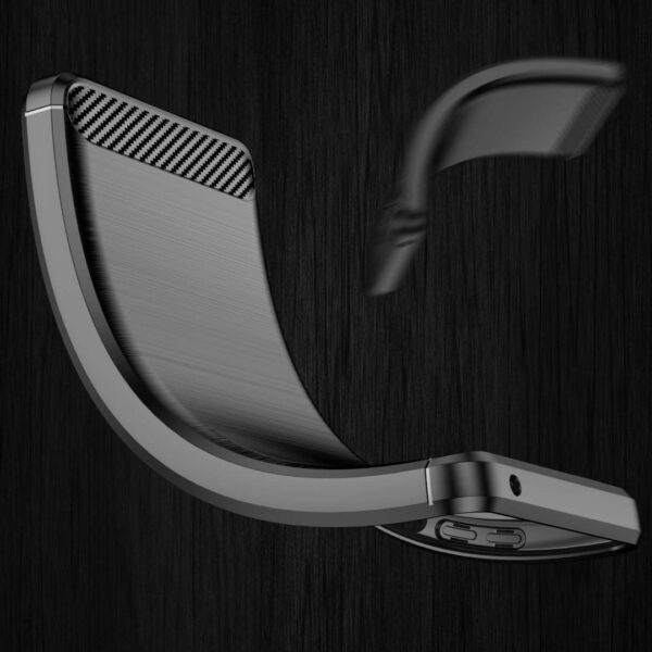 Samsung Galaxy S22 Plus 5G Θήκη Σιλικόνης Μαύρη Brushed Carbon Fiber Silicone Case Black