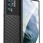 Samsung Galaxy S22 Ultra 5G Θήκη Σιλικόνης Μαύρη Thunder Case Flexible Tough Rugged Cover TPU Case Black