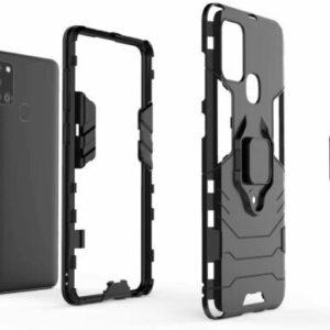 Samsung Galaxy S22 Plus 5G Σκληρή Θήκη Μαύρη Με Σταντ Shockproof PC + TPU Phone Case with Magnetic Ring Holder Black