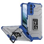 Samsung Galaxy S21 FE Σκληρή Θήκη Μπλε Με Σταντ Crystal Ring Case Kickstand Tough Rugged Cover Blue