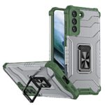 Samsung Galaxy S22 Plus 5G Σκληρή Θήκη Πράσινη Με Σταντ Crystal Ring Case Kickstand Tough Rugged Cover Army Green