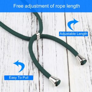 iPhone 13 Θήκη με Λουράκι Four-corner Shockproof Transparent TPU Protective Case with Lanyard Dark Green