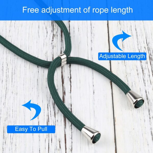 iPhone 13 Θήκη με Λουράκι Four-corner Shockproof Transparent TPU Protective Case with Lanyard Dark Green