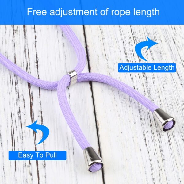 iPhone 13 Pro Max Θήκη με Λουράκι Four-corner Shockproof Transparent TPU Protective Case with Lanyard Purple