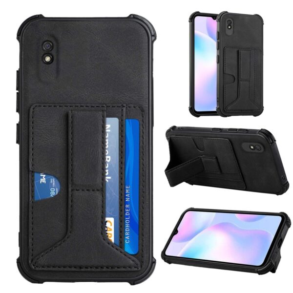 Xiaomi Redmi 9A / 9AT Θήκη Μαύρη Dream Holder Card Bag Shockproof Phone Case Black