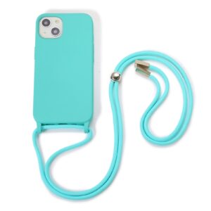 iPhone 12 Pro Max Θήκη με Λουράκι Crossbody Lanyard Elastic Silicone Phone Case Blue