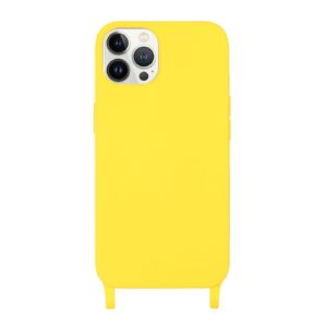 iPhone 13 Pro Max Θήκη με Λουράκι Crossbody Lanyard Elastic Silicone Phone Case Yellow