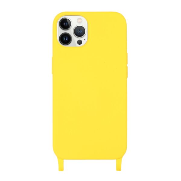 iPhone 13 Pro Max Θήκη με Λουράκι Crossbody Lanyard Elastic Silicone Phone Case Yellow