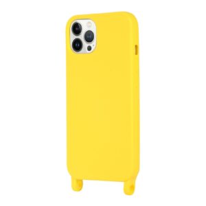 iPhone 13 Pro Max Θήκη με Λουράκι Crossbody Lanyard Elastic Silicone Phone Case Yellow
