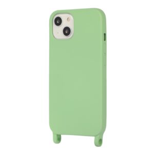 iPhone 13 Θήκη με Λουράκι Crossbody Lanyard Elastic Silicone Phone Case Matcha Green