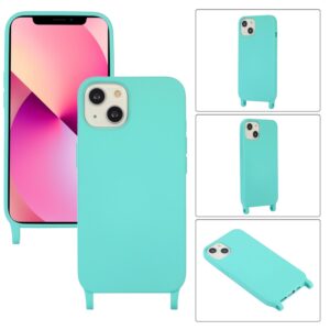 iPhone 13 Pro Θήκη με Λουράκι Crossbody Lanyard Elastic Silicone Phone Case Blue