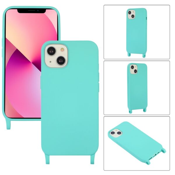 iPhone 13 Pro Θήκη με Λουράκι Crossbody Lanyard Elastic Silicone Phone Case Blue