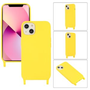 iPhone 13 Pro Θήκη με Λουράκι Crossbody Lanyard Elastic Silicone Phone Case Yellow