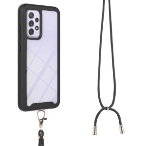 Samsung Galaxy A33 5G Θήκη Μαύρη με Λουράκι Starry Sky Solid Color Series Shockproof PC + TPU Protective Case with Neck Strap