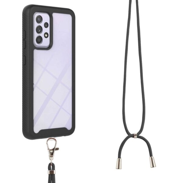 Samsung Galaxy A33 5G Θήκη Μαύρη με Λουράκι Starry Sky Solid Color Series Shockproof PC + TPU Protective Case with Neck Strap