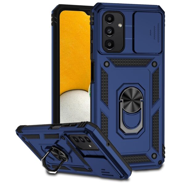 Samsung Galaxy A13 4G Θήκη Μπλε Με Σταντ Sliding Camshield Holder Phone Case Blue