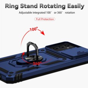 Samsung Galaxy A13 4G Θήκη Μπλε Με Σταντ Sliding Camshield Holder Phone Case Blue