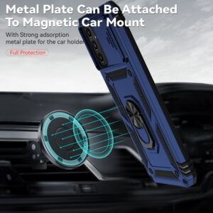 Samsung Galaxy A13 4G Θήκη Μπλε Με Σταντ Sliding Camshield Holder Phone Case Blue