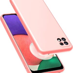 Samsung Galaxy A22 5G Θήκη Σιλικόνης Ροζ Soft Touch Silicone Rubber Soft Case Pink