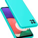 Samsung Galaxy A22 5G Θήκη Σιλικόνης Βεραμάν Soft Touch Silicone Rubber Soft Case Mint