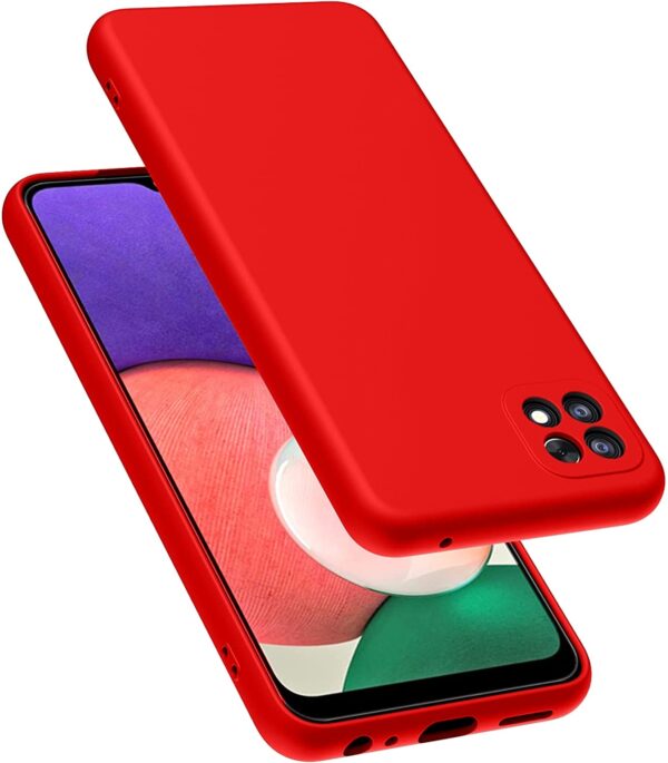 Samsung Galaxy A22 5G Θήκη Σιλικόνης Κόκκινη Soft Touch Silicone Rubber Soft Case Red