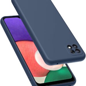 Samsung Galaxy A22 5G Θήκη Σιλικόνης Μπλε Soft Touch Silicone Rubber Soft Case Navy