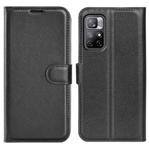 Xiaomi Poco M4 Pro 5G Θήκη Βιβλίο Μαύρο Litchi Texture Horizontal Flip Protective Case Black