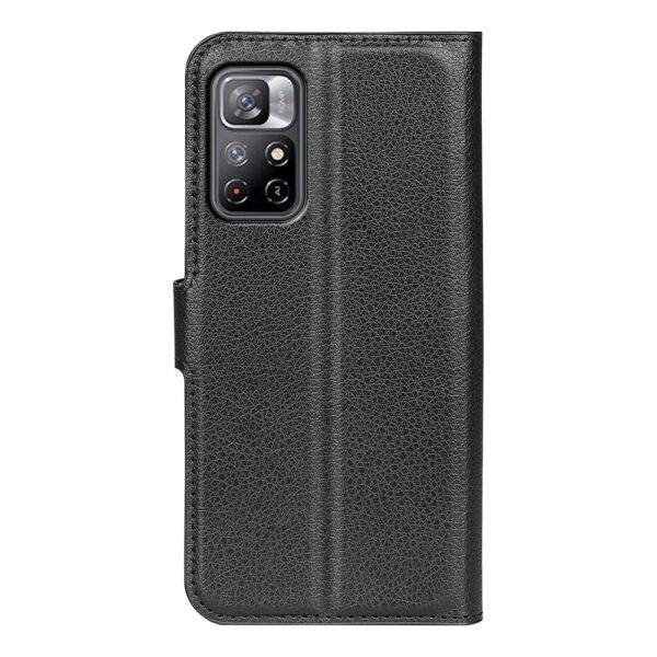 Xiaomi Poco M4 Pro 5G Θήκη Βιβλίο Μαύρο Litchi Texture Horizontal Flip Protective Case Black