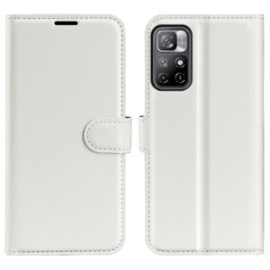 Xiaomi Poco M4 Pro 5G Θήκη Βιβλίο Λευκό Litchi Texture Horizontal Flip Protective Case White