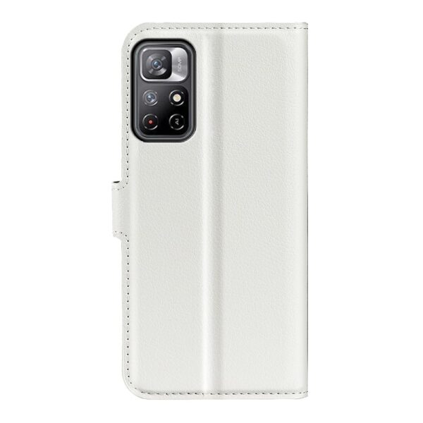 Xiaomi Poco M4 Pro 5G Θήκη Βιβλίο Λευκό Litchi Texture Horizontal Flip Protective Case White