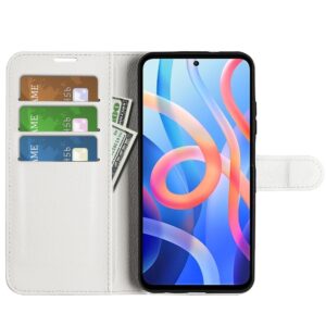 Xiaomi Poco M4 Pro 5G Θήκη Βιβλίο Λευκό Litchi Texture Horizontal Flip Protective Case White