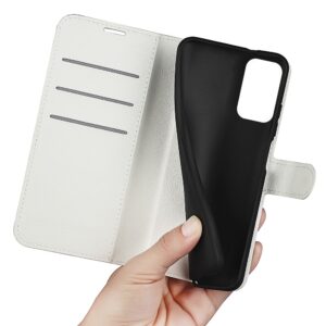 Xiaomi Poco M4 Pro 5G Θήκη Βιβλίο Λευκό Litchi Texture Horizontal Flip Protective Case White