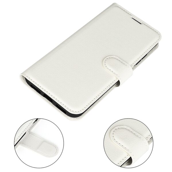Xiaomi Poco M4 Pro 5G Θήκη Βιβλίο Λευκό Litchi Texture Horizontal Flip Protective Case White