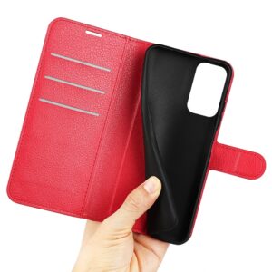 Xiaomi Poco M4 Pro 5G Θήκη Βιβλίο Κόκκινο Litchi Texture Horizontal Flip Protective Case Red