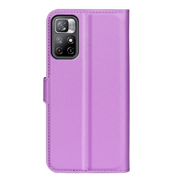 Xiaomi Poco M4 Pro 5G Θήκη Βιβλίο Μωβ Litchi Texture Horizontal Flip Protective Case Purple